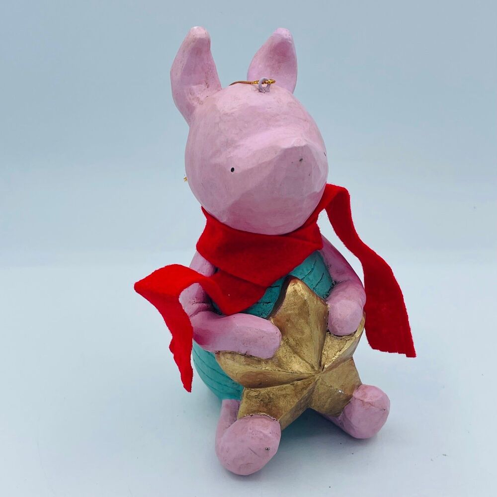 Classic Piglet w/ Gold Star Large Christmas Ornament Midwest of Cannon Falls 7"